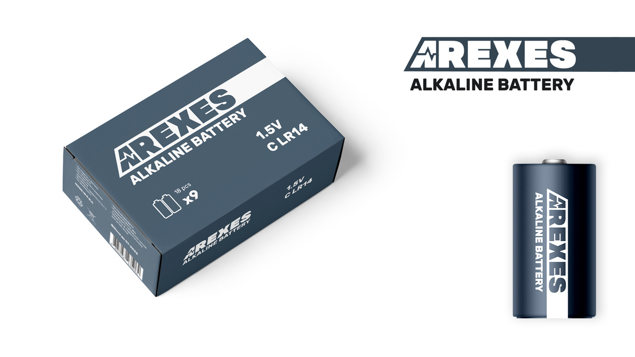 Батарейка LR14/C 1.5v Arexes алкалінова (18шт в упаковці)