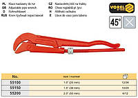 Ключ трубный Польша переставной 1,5" 45º VOREL-55150