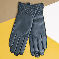 Женские кожаные перчатки с вязаной шерстяной подкладкой (арт. F4-2) до 17 см