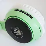 Беспроводные наушники “Кошачьи ушки” CatEar ST77M с подсветкой RGB Bluetooth MP3 плеер Green, фото 3