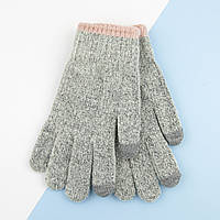 Перчатки подростковые для девочек зимние (арт. 23-3-9) серый