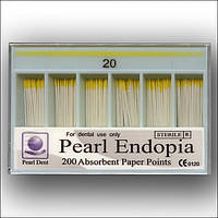 Штифты бумажные Pearl Endopia 200 шт №20