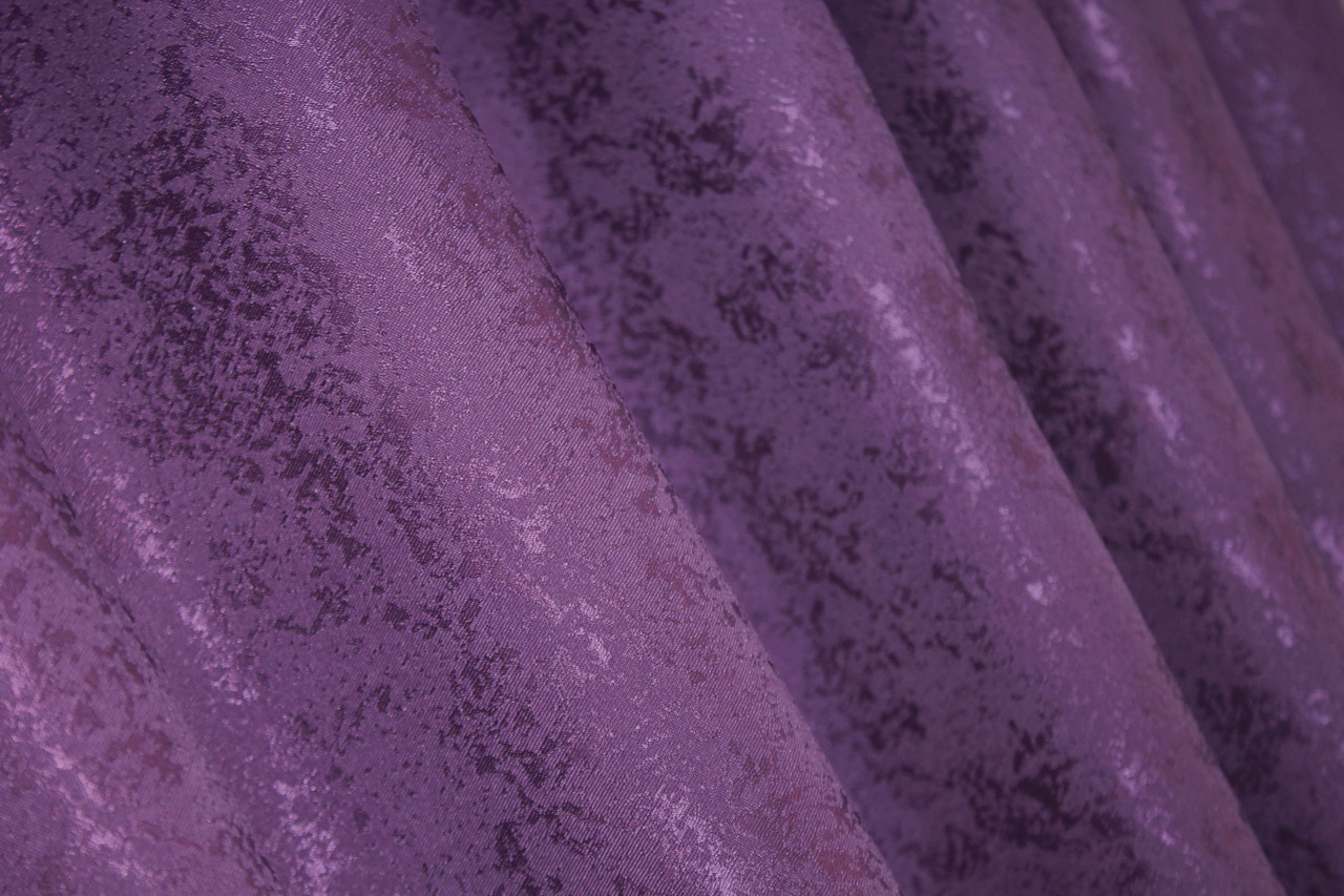 Шторна тканина жакард, колекція "Мармур Al1". Колір фіолетовий. Код 1301ш, фото 1