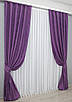 Шторна тканина жакард, колекція "Мармур Al1". Колір фіолетовий. Код 1301ш, фото 6