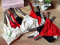 Комплект нижнего белья Victoria's Secret стразы без чашек, Комплект женского белья «Виктория Сикрет»