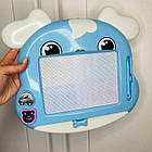 Магнітна дошка для малювання Собачка Fly Dreams з фігурними штампами та ручкою, фото 2