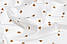 Сатин із коричневими сердечками на білому тлі, №4899с, фото 4