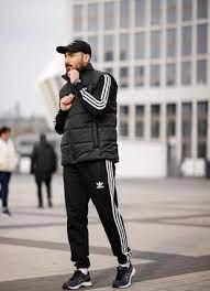 Чоловічий комплект одягу Adidas зимовий червоночорний
