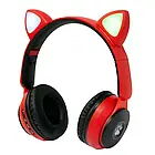Наушники беспроводные накладные “Wireless earphone ST77M” Красные, детские беспроводные наушники с ушками