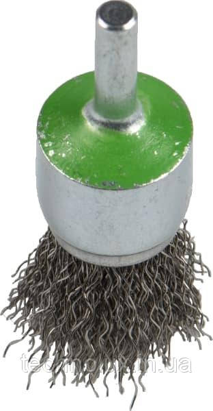 Пензлева щітка зі стрижнем, рифлений дріт нержавіюча сталь BPS 600 W 12х6х0,3мм Klingspor, фото 1