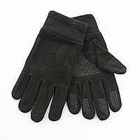 Мужские спортивные флисовые перчатки  (арт. 22-4-6) черный