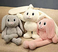 М'яка іграшка-антистрес Кролик / Плюшевий зайчик обіймашка / Заєць з вухами, що тягнуться