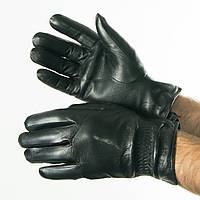 Мужские зимние перчатки из натуральной кожи (арт. 19M9-1) черный