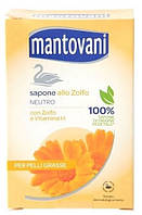 Мыло твердое туалетное, для жирной кожи Mantovani Mydlo Zolfo Pelli Grasse, 034145, 100 г