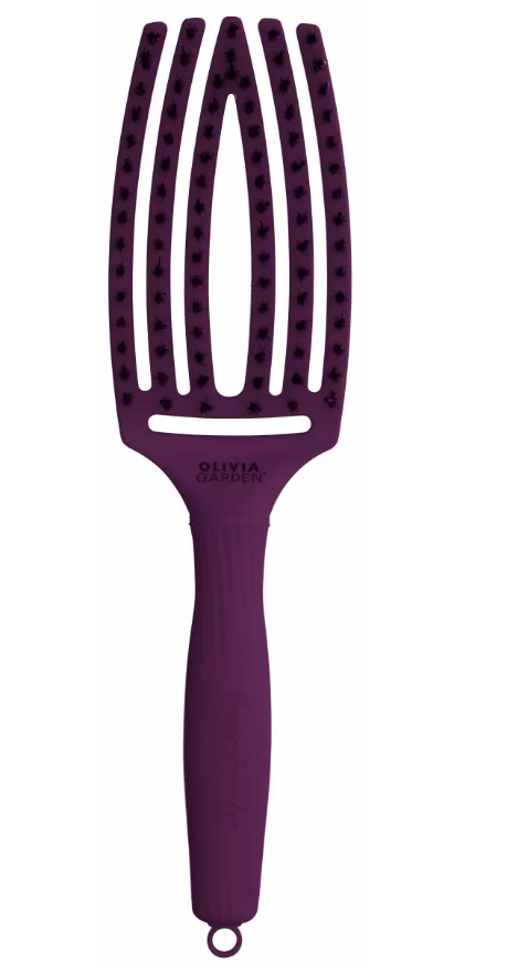 Щітка з комбінованою щетиною Olivia Garden FingerBrush Combo Medium Deep Purple OGID1762