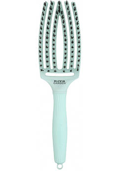 Щітка з комбінованою щетиною Olivia Garden Finger Brush Combo Medium Nineties Fizzy Mint OGID1796