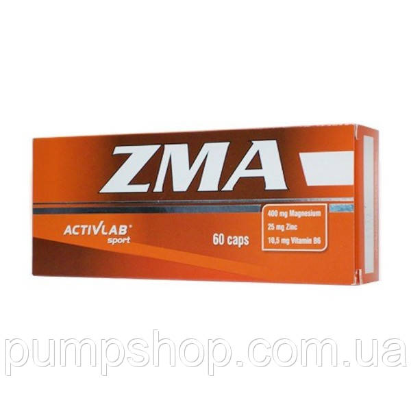 Цинк + магній + вітамін B6 Activlab Zma 60 капс.