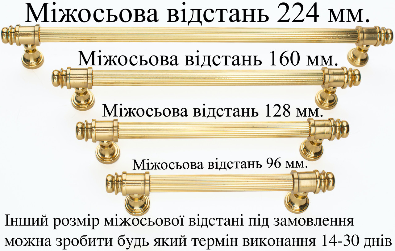 Ручки меблеві UNO BAROCCO MONICA 711 Латунь полірована, фото 1