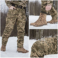 Штани водовідштовхувальні зимові тактичні на флісі GRIFON Apex піксель