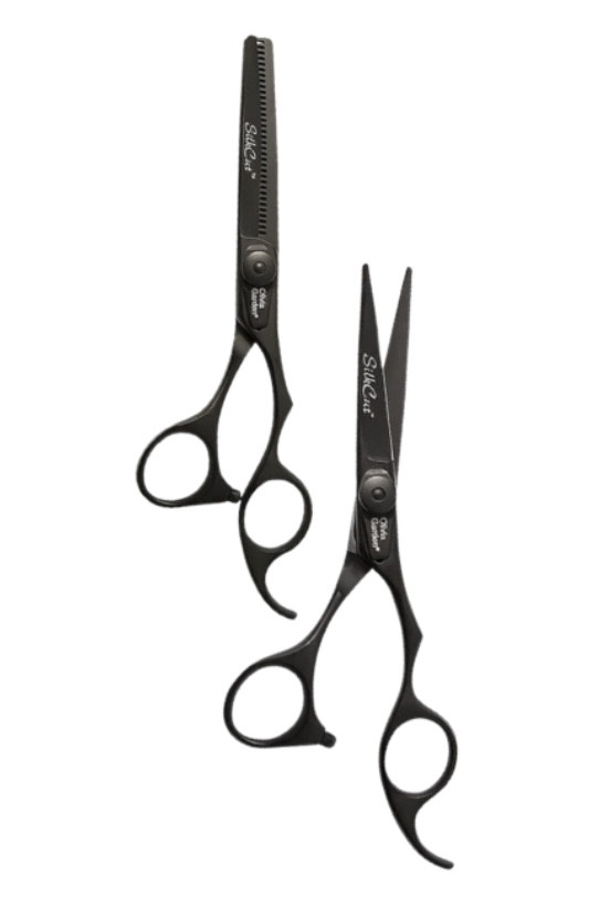 Набір ножиць Olivia Garden SiltCut Matt Black OGSSC575/635, фото 1