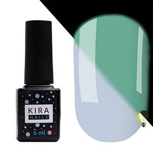 Гель-лак Kira Nails FLUO 013 (блакитний, флуоресцентний), 6 мл