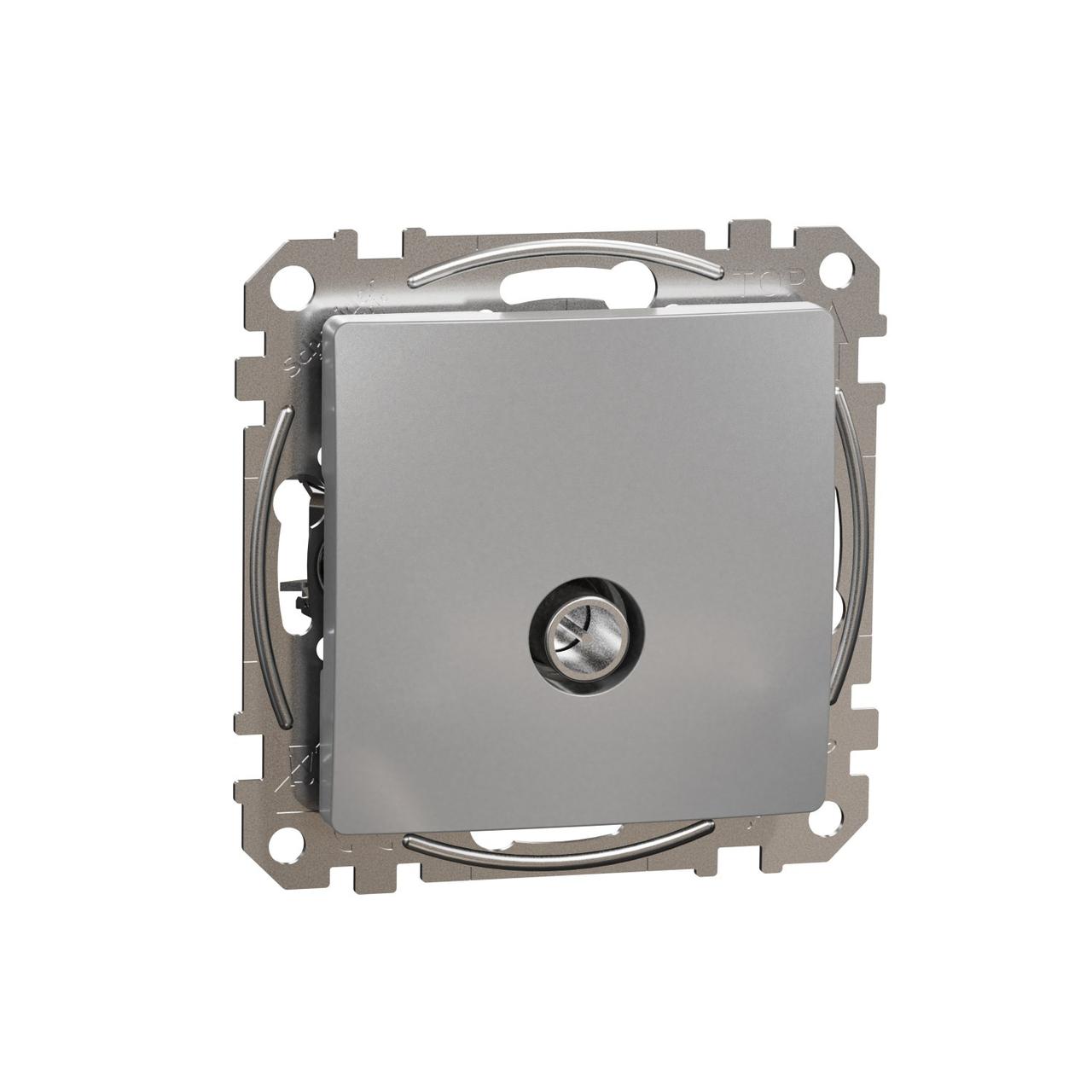 Розетка TV кінцева 4DB Schneider Electric Sedna Design колір алюміній