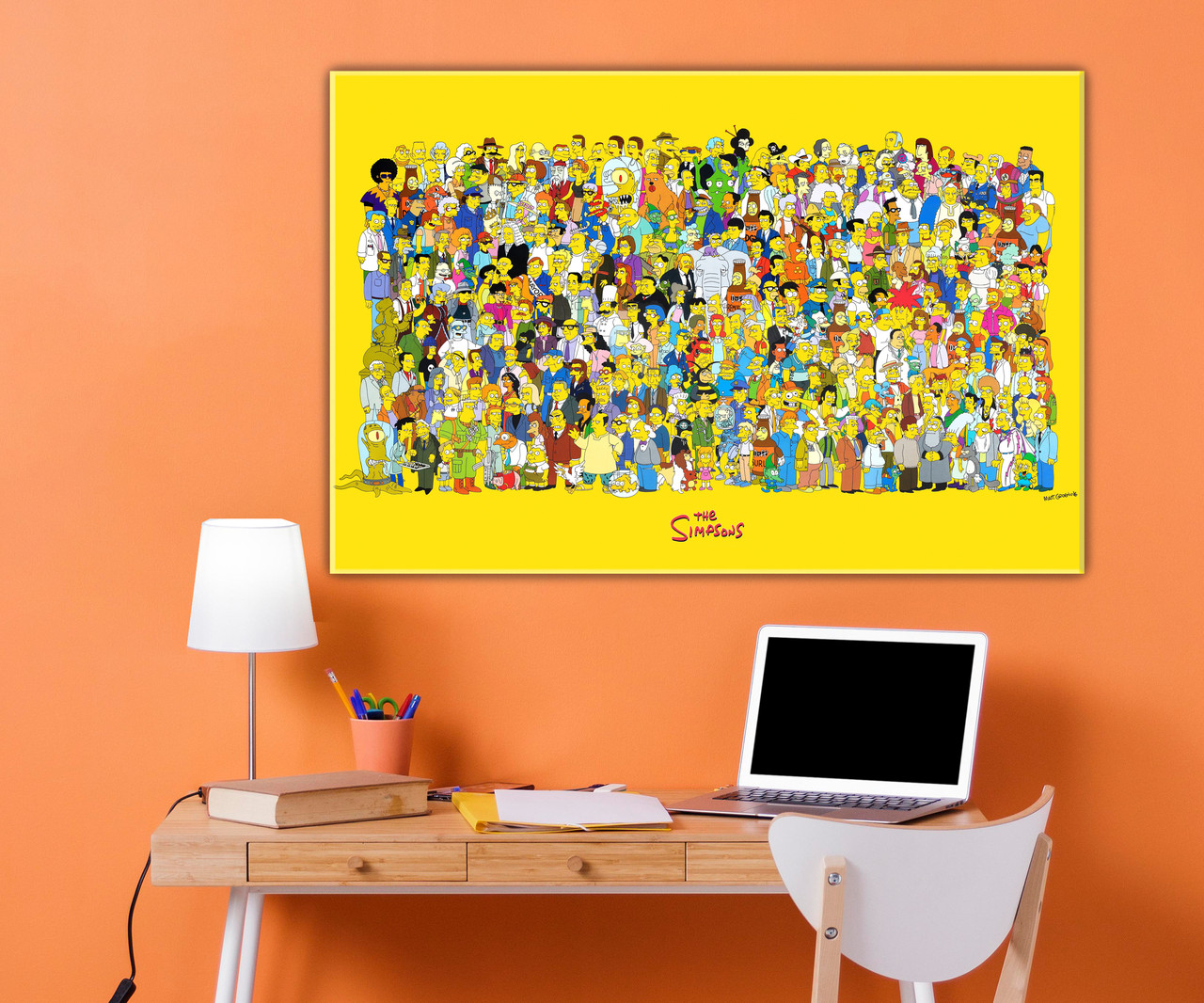 Яскрава мультяшна картина на полотні Сімпсони, Всі герої. Якість від виробника!, фото 1