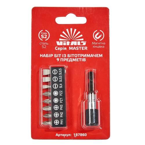 Набір біт із тримачем 9 предметів Vitals Master, фото 1