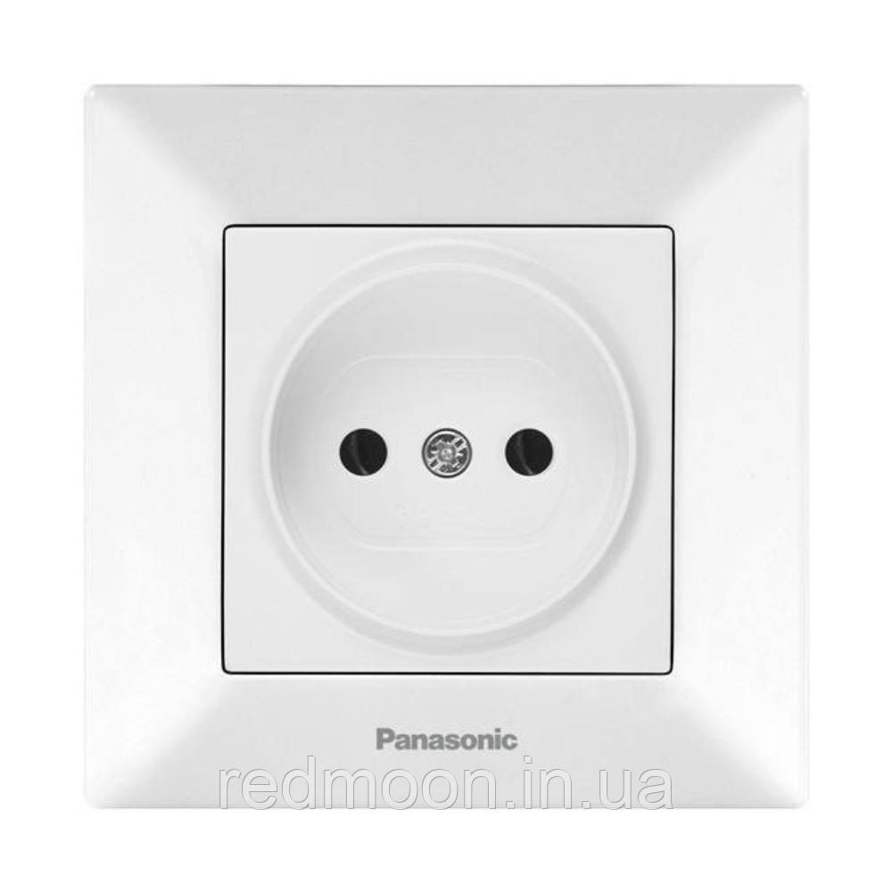 Розетка із заземленням Panasonic Arkedia Slim / Електрична розетка з антистатичним каркасом