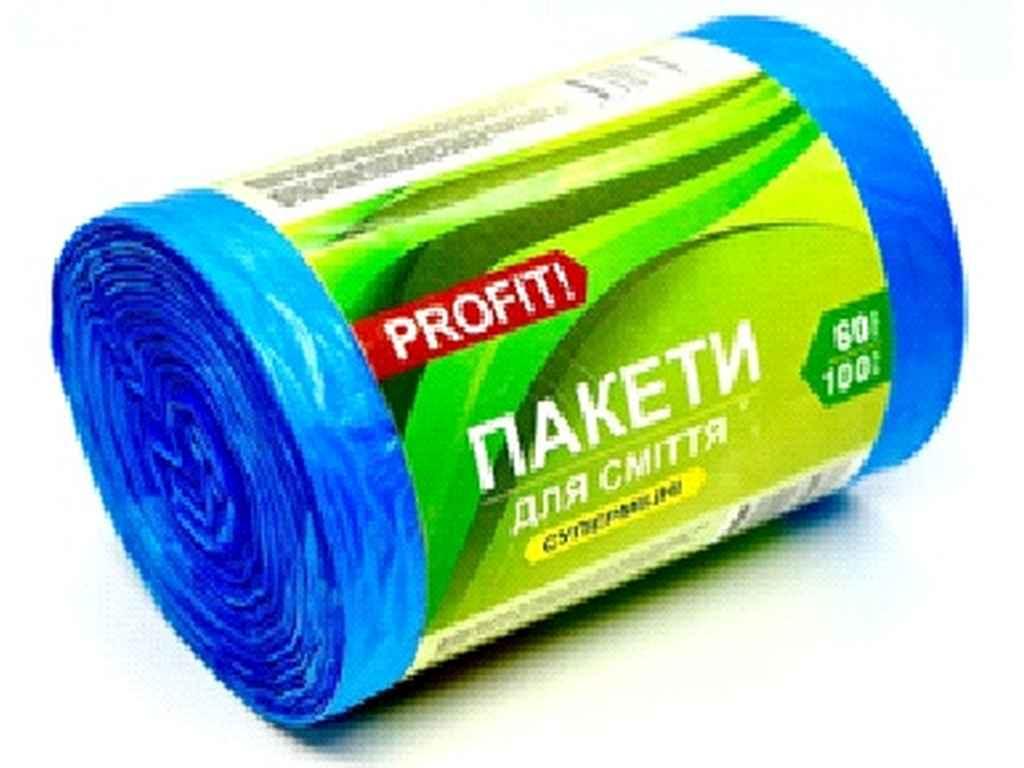 Пакети для смiття 100шт 60л Суперміцні ТМ Profit!