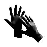 НІТРИЛОВІ оглядові рукавички, без пудри, ЧОРНІ, р. S, 100 шт (50 пар), пл. 4 г, фото 4