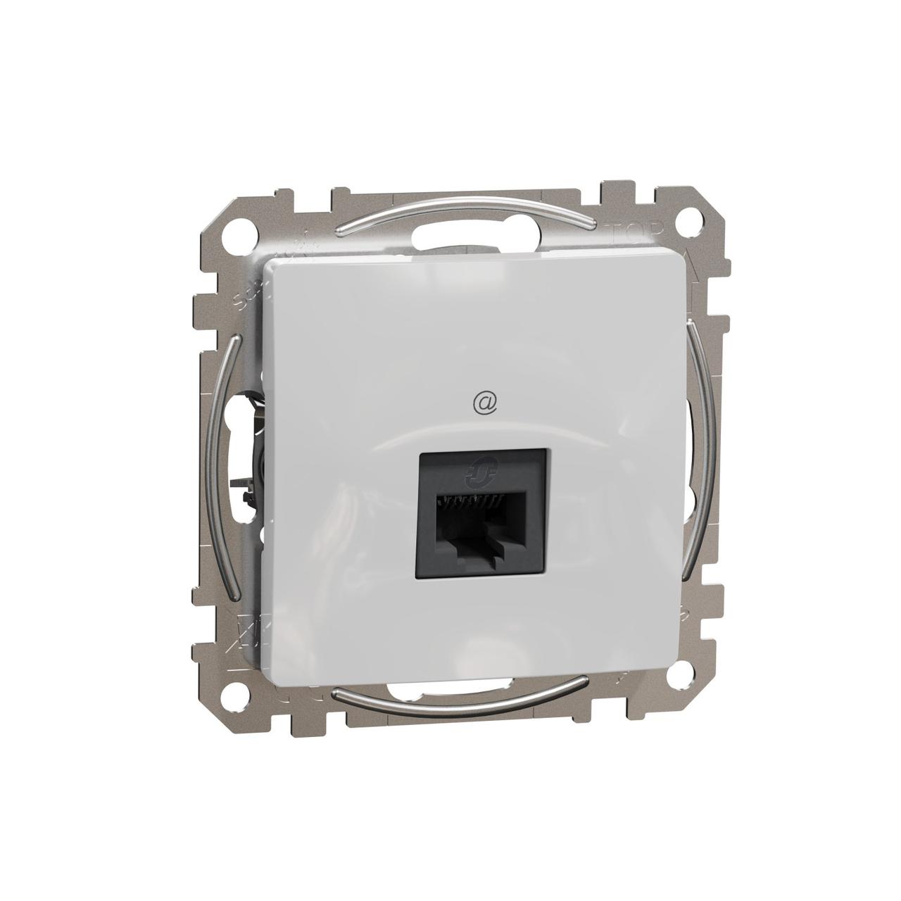Комп'ютерна розетка RJ45 категорія 5е UTP Schneider Electric Sedna Design колір алюміній
