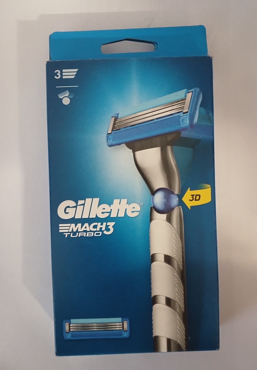Станок мужской для бритья Gillette Mach3 Turbo + 2 картриджа: продажа ...