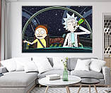 Яскрава мультяшна картини на холсті Рік і Морті. Якість від виробника!, фото 2