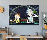 Яскрава мультяшна картини на холсті Рік і Морті. Якість від виробника!, фото 3