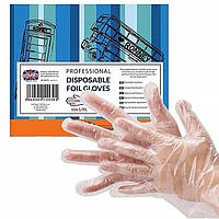 Одноразовые перчатки RONNEY Professional фольгированные размер L/XL, 100 шт.