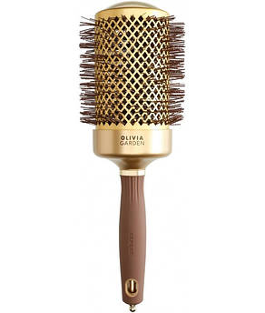 Брашинг Olivia Garden Expert Blowout Shine Wavy Bristles Gold&Brown 65 мм OGID2052