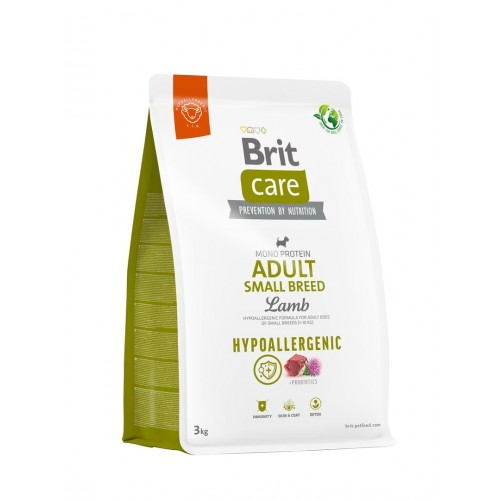 Сухий корм для собак малих порід Brit Care (Бріт Кеа) Dog Hypoallergenic Adult Small Breed з ягням 3 кг
