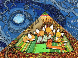 Листівка "Нора з лисятами"