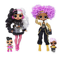 Игровой набор из 4 кукол LOL Surprise OMG Winter Disco 2 Pack Dollie & 24K D.J.