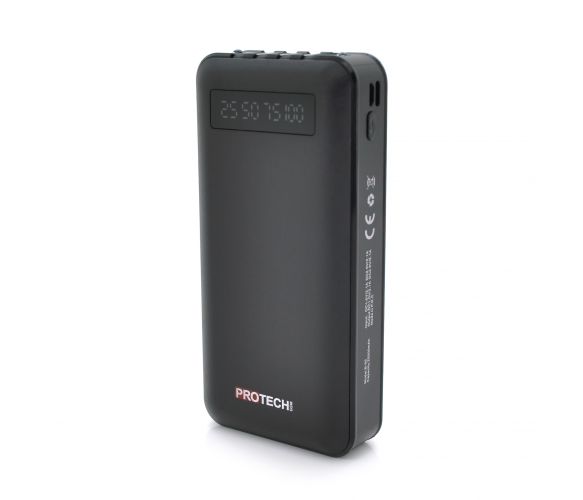 Портативні джерела живлення Powerbank ProTech 20000mAh, USB+Type-C+micro, White/Black, (450g)