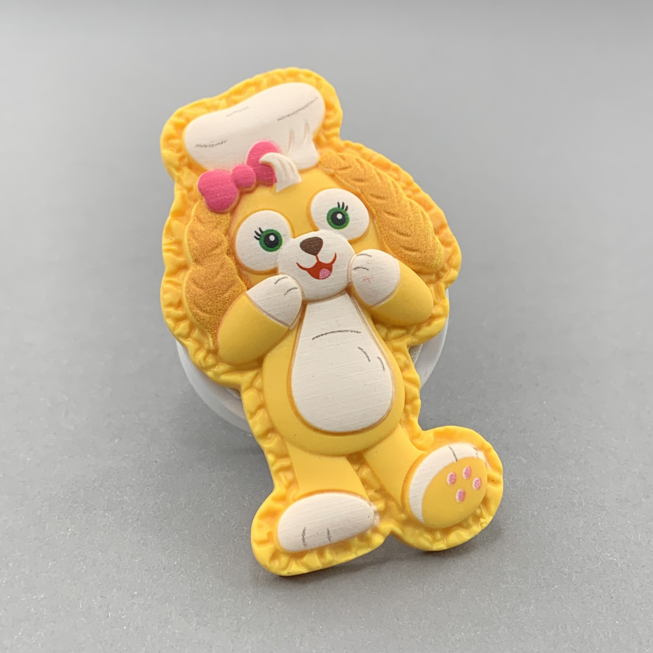 Тримач для телефону PopSocket об'ємний попсокет собачка помаранчевий m0e