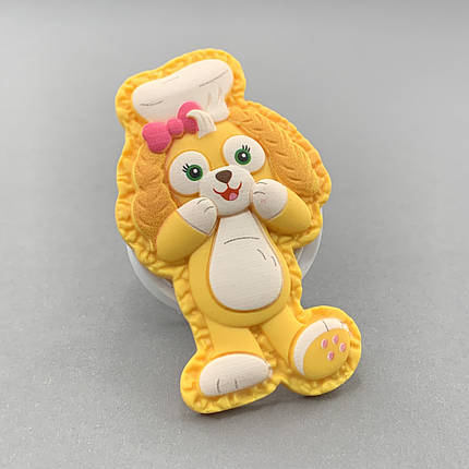 Тримач для телефону PopSocket об'ємний попсокет собачка помаранчевий m0e, фото 1