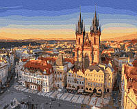 Картина по номерам Brushme Панорама на Прагу 40х50см BK-GX36125 Без коробки набор для росписи по цифрам