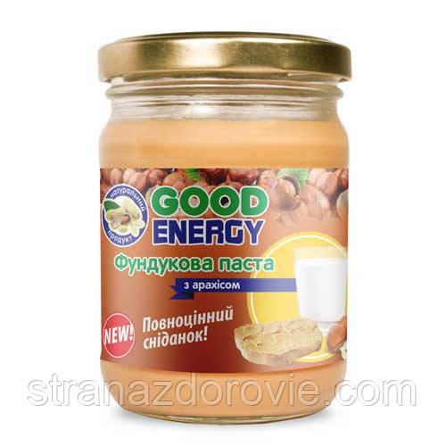 Фундукова паста з Арахісом-250г, Good Energy