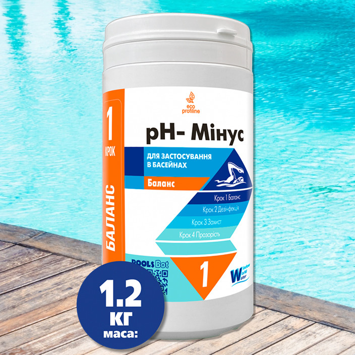 Water World Window pH-Minus препарат для зниження рівня pH в гранулах, 1.2 кг, фото 1