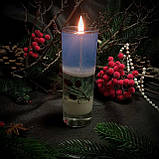 Гелева свічка Чародійка новорічна висока синя, фото 2