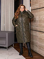 Тёплое зимнее пальто ткань плащевка стеганная 150 синтепон + подклад на синтипоне Размеры 50-52,54-56,58-60