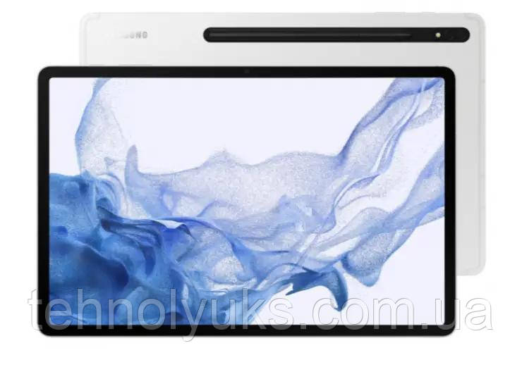 Планшет Samsung Galaxy Tab S8 Plus 8/128GB 5G Silver, 13+6/12Мп, Snapdragon 8 Gen1, AMOLED 12,4", 10090mAh, фото 1