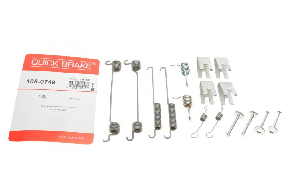 Комплект пружинок колодок ручника Ford Escort 90-95 QUICK BRAKE 105-0749 UA61, фото 1